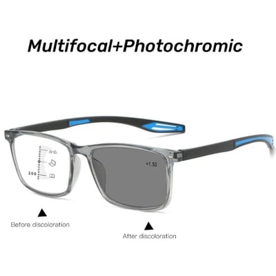 Meekleurende Multifocale Leesbril Outdoor Kleur Veranderende Zonnebril Brillen Nieuwe Sport Presbyopie 0 + 1.0 + 4.0 1.0 white