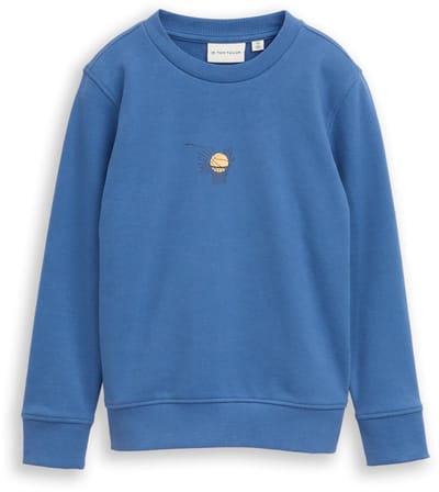Tom Tailor - Glow-in-the-dark sweatshirt met print op de rug - Maat 92/98 - Federal Blue
