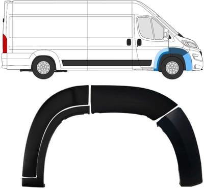 Set voorspatbord sierlijsten voor Fiat Ducato 2018-2023 / Rechts
