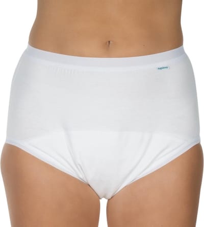 Suprima 1245 Incontinentiebroekje, slip, katoen, PU KRUIS, UNISEX, wit (42) (heupomtrek 102 cm)