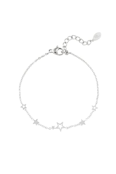 Yehwang Zilverkleurige Sterretjes Armband - Fijn Design - RVS - 16 cm