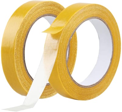 2-pack dubbelzijdig tapijtplakband - extra sterk en verwijderbaar - 20 mm x 20 m - dik tapijtlegtape - vloerbedekkingstyling