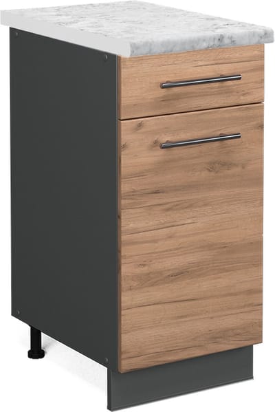 Vicco Fame-Line Keukenonderkast – 40 cm, WB Marmer Krachtige eik goud