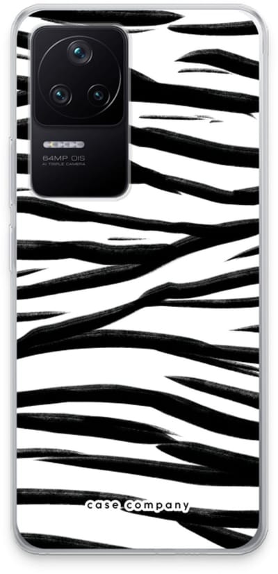 Case Company® - Hoesje geschikt voor Xiaomi Poco F4 hoesje - Zebra pattern - Soft Cover Telefoonhoesje - Bescherming aan alle Kanten en Schermrand