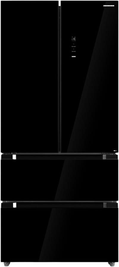 Heinner HCFD-M516INVHGBKE++ French Door Amerikaanse Koelkast – 516 L – No Frost – LED Touch Display – InoxCool Technology & ADT Fresh System – Zwart – 5 Jaar Garantie