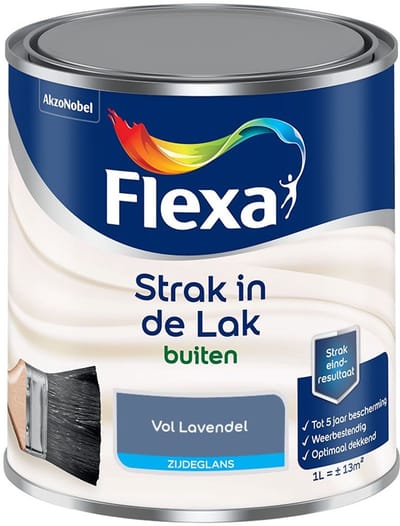 Flexa - Strak In De Lak Buitenlak Zijdeglans - Vol Lavendel - Mengverf - 1 L