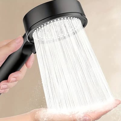 Douchekop-Hoge druk-Handdouche-Mat zwart-Waterbesparende douchekop-Douchekop Regendouche-Luxe moderne douchekop