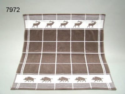 Geharo Keukendoek Hert & Wild Zwijn – 60 x 60 cm – 100% Katoen – Dierenprint – Keukenhanddoek