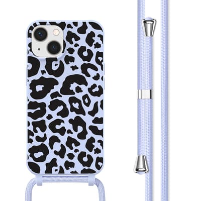 imoshion Hoesje - Geschikt voor Apple iPhone 13 - Siliconen design hoesje met koord - Animal Lila