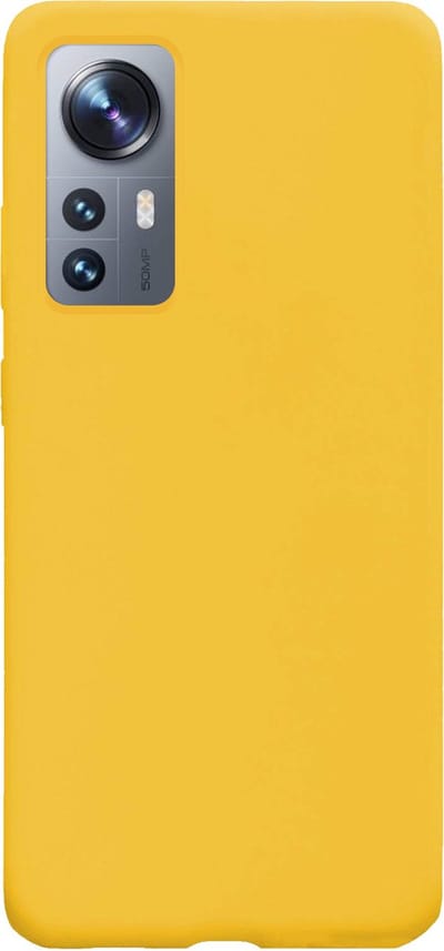 Hoes - Geschikt voor Xiaomi 12X - Sterk & Shockproof - Hoesje Cover - Siliconen Case - Geel