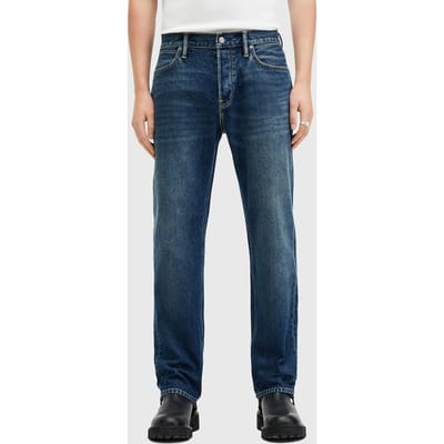 AllSaints Reid Mid Indigo Blue Maat: W28L32 | Straight Jeans Outlet | Heren | Blauw