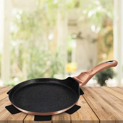 Pannenkoekenpan - Koekenpan - Ontbijt Bakken - Met anti-aanbaklaag - 28 cm - Rosé Goud