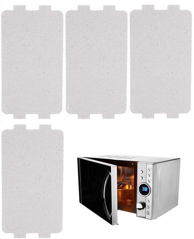 Dailygoods- Micaplaat 6,5 × 11,5 cm - 4 Stuks - Hoge Temperatuurbestendigheid - Duurzaam - Veilig en Niet Giftig - Bescherming voor Magnetron - Magnetronbescherming