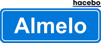 Hacebo - Plaatsnaam Sticker - 29x10 CM - Almelo sticker - Verkeersborden sticker - grappige cadeaus - Almelo