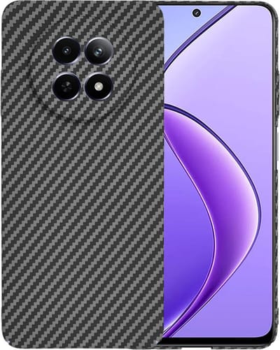 Hoesje geschikt voor Realme 12x - Techsuit Carbonite FiberShell Carbon Back Cover - Zwart