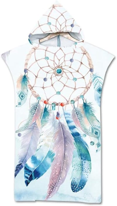 Volwassen Hooded Strandlaken Veranderende Handdoek Gewaad Handdoek Poncho Deken voor Strand Surfen Zwemmen Baden Wetsuit Veranderende 75x110cm Stijl 15