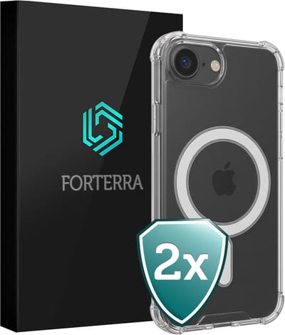 Hoesje 2 Stuks - Geschikt voor Apple iPhone 17e - Magsafe Compatible - Sterk & Shockproof - Shock Proof Case - Back Cover - Telefoon Hoes - Transparant