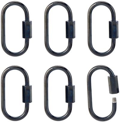 Dailygoods- Schroefkarabijnhaak - 6 stuks - Roestvrij staal - Effectief schroefontwerp - Lichtgewicht - Ideaal voor sieraden/accessoires - Haakjes