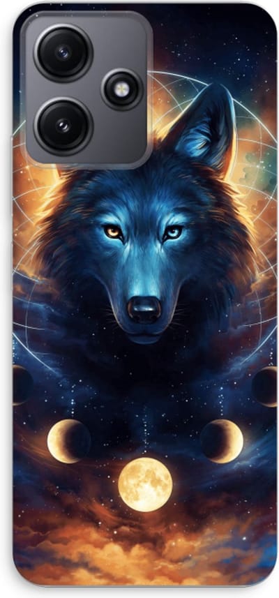 Case Company® - Hoesje geschikt voor Xiaomi Redmi 12 hoesje - Wolf Dreamcatcher - Soft Cover Telefoonhoesje - Bescherming aan alle Kanten en Schermrand