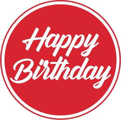 Bierviltjes/onderzetters Happy Birthday - 10x stuks - rood - D10 cm - Verjaardag versiering