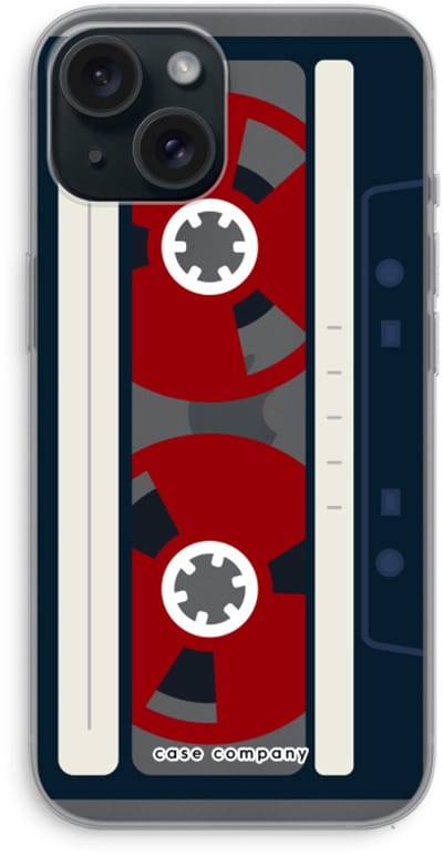 Case Company® - Hoesje geschikt voor iPhone 15 hoesje - Here's your tape - Soft Cover Telefoonhoesje - Bescherming aan alle Kanten en Schermrand