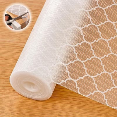 Kitchen Cabinet Liner — Water- and Oil-Resistant — Adhesive-Free, Waterproof EVA Drawer & Cabinet Liner — Durable and Easy-to-Cut Shelf Liner — Moisture-Proof Cabinet Mat, Suitable for Shoe Cabinets and Drawers — 30*100cm