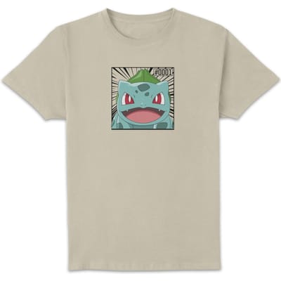 Pokémon Pokédex Bulbasaur #0001 Men's T-Shirt - Cream - L