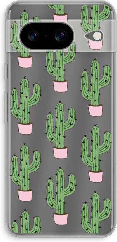 Case Company® - Hoesje geschikt voor Google Pixel 8 hoesje - Cactus Lover - Soft Cover Telefoonhoesje - Bescherming aan alle Kanten en Schermrand