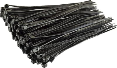 100 Zwarte Kabelbinders 100mm - UV-bestendige Nylon Tie Wraps