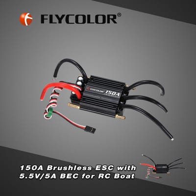 Originele Flycolor waterdichte 150A borstelloze ESC elektronische snelheidsregelaar met 5,5V/5A BEC