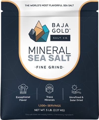 Baja Gold Mineral Sea Salt - Fine Grind – Mineraal Zeezout Ongeraffineerd – 2.27 kg