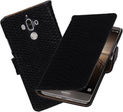 BestCases.nl Huawei Mate 9 Slang booktype hoesje Zwart