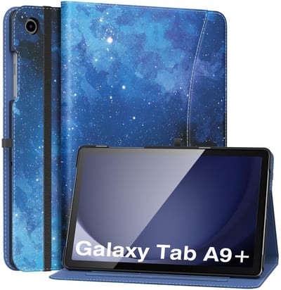 Dailygoods - Hoesje voor Samsung Galaxy Tab A9 Plus - Opvouwbare standaard - Blauw - PU-leder - Auto wake/slaap - Geschikt voor SM-X210/SM-X216/SM-X218