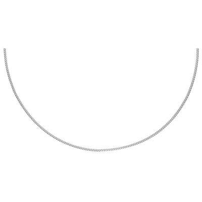 Lucardi Dames Ketting met gourmet schakel - Echt Zilver - Ketting - Cadeau - 45 cm - Zilverkleurig