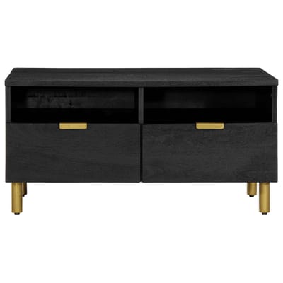 vidaXL - Salontafel - 80x54x40 - cm - bewerkt - hout - zwart
