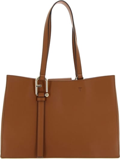 FURLA Leren Schoudertas Handtas Nuvola Tote Brandy Lichtbruin