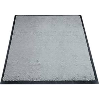 Vuilvangmat miltex Eazycare Style, hoekig, antistatisch, UV-bestendig, afwasbaar, high twist nylon & niltril rubber, 750 x 850 mm, verkeersgrijs