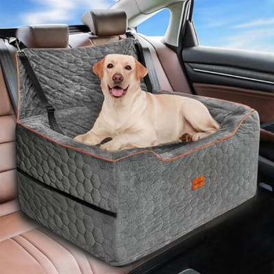 Comfortabel Hondenautostoeltje Achterbank Boosterstoel voor Middelgrote Honden tot 27 kg
