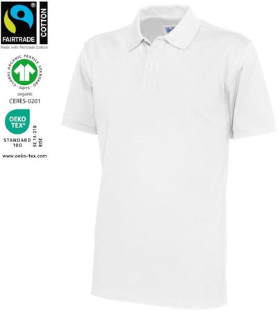 Cottover POLO PIQUE MAN - GOTS GECERTIFICEERD 141006 - Wit - XXL