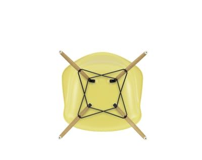 Vitra DAW Eames Plastic Armchair - citron RE - honingkleurig essenhout