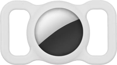 Hoesje geschikt voor AirTag - Huisdieren Halsband Hoesje voor AirTag - Wit