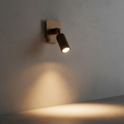 KS Verlichting Opbouwspot Puck Antiek messing