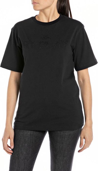 Replay W3698p.000.23608p T-shirt Met Korte Mouwen Zwart M Vrouw
