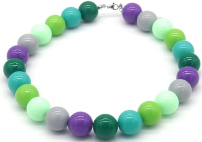 Ketting - kralen - multicolor - 18mm - 40-45cm - dames - sieraden - opvallend - hip - cadeau