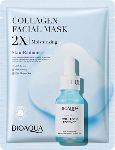 BioAqua - Gezichtsmasker - 30 g - 10 Stuks - Hyaluronzuur - Collageen - Aloë Vera - Tissue Masker
