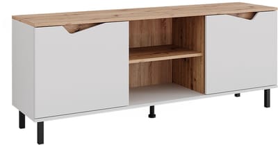 Vicco Marelle TV-meubel – 150 x 60 cm met 2 deuren Wit/Kunstnijverheid