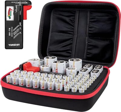 Alkaline Batterijen Set - Batterij Pack - Huishoudelijk Gebruik - Inclusief Batterij Tester - 61 Stuks - Zwart