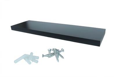 Wovar Zwevende Wandplank 80 x 24 cm Zwart | Per Stuk