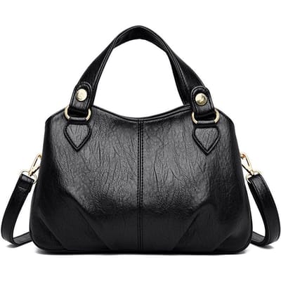 Sac à main en cuir pour femme à la mode, sac à poignée supérieure, sac à bandoulière pour femme, sac fourre-tout, sacs à main de créateur de luxe pour femme noir
