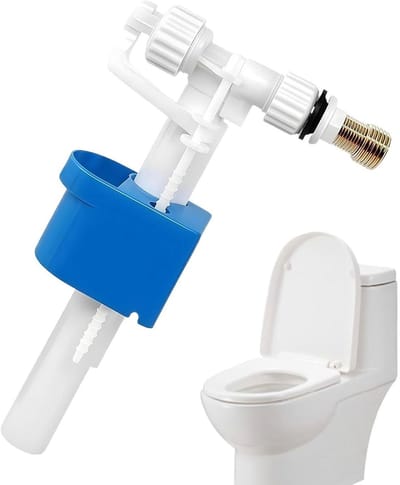 Reparatieset WC-tank - Vervangende connector - Badkamer reparatie - Messing schroefdraadadapter - 282 x 143 x 67 cm - Zilver